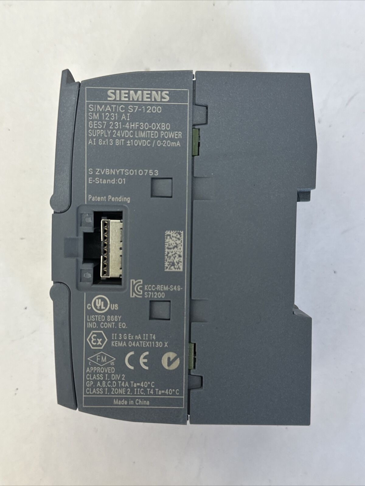 SIEMENS 6ES7 231-4HF30-0XB0 SIMATIC S7-1200 ANALOG INPUT MODULE SUPPLY 24VDC