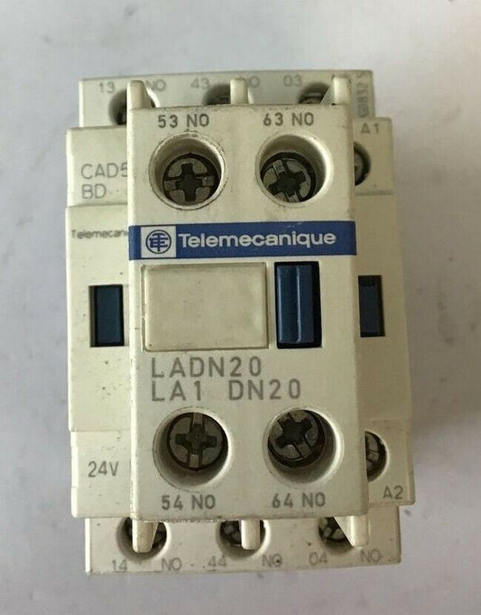 TELEMECANIQUE CAD50 W/LADN20 LA1 & LAD4TBDL DN20 CONTACTOR 10A 690V