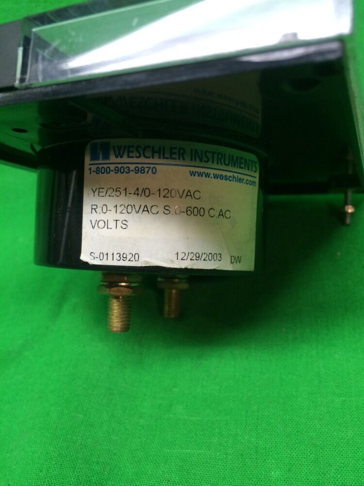 WESCHLER INSTRUMENTS YE/251-4/0120VAC AC AMPERES METER