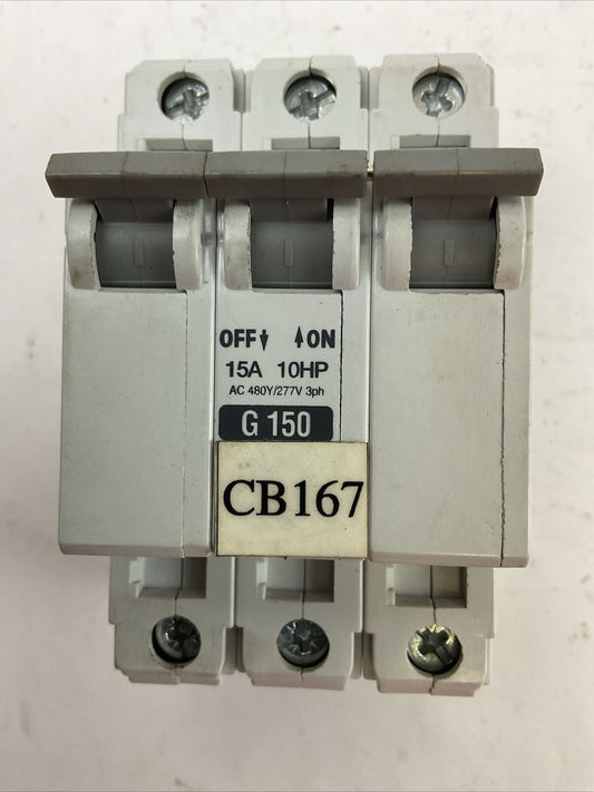 ALLEN BRADLEY 1492-CB3G150 MANUAL MOTOR CONTROLLER 15A 10HP 480Y/277VAC SER C