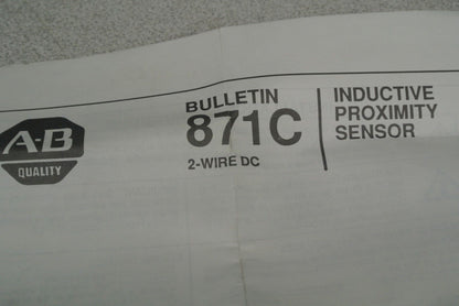 ALLEN-BRADLEY 871C-D5NE18-A2 CYLIND. INDUCTIVE PROXIMITY SWITCH / 10-30VDC 18mm