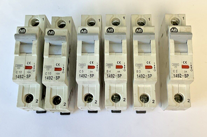 ALLEN BRADLEY 1492-SP1 (C020,B030,B040,C050,C100(2X) CIRCUIT BREAKER***LOTOF6***