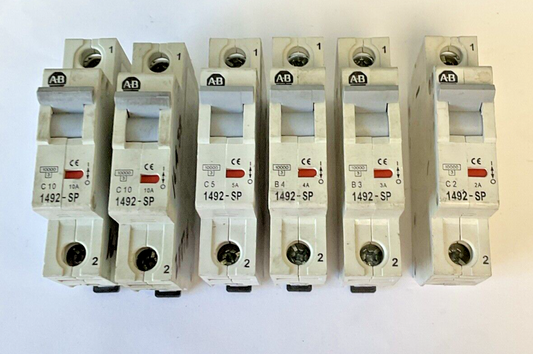 ALLEN BRADLEY 1492-SP1 (C020,B030,B040,C050,C100(2X) CIRCUIT BREAKER***LOTOF6***