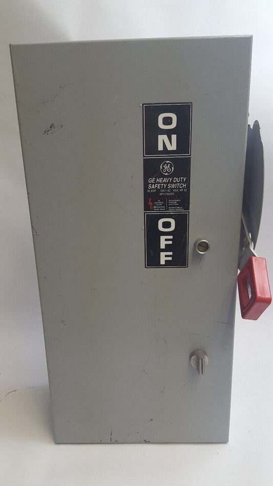 GENERAL ELECTRIC THN3361M, SAFETY SWITCH, 30A, 600VAC, 250V 1, 5, 12 ENCLOSURE