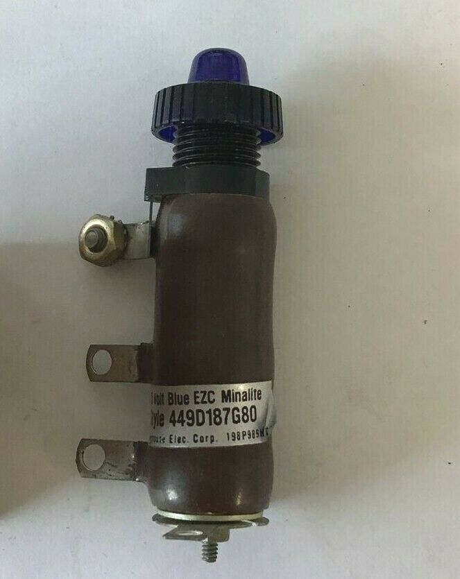 WESTINGHOUSE 449D187G80 TYPE EZC MINALITE 125V BLUE LENS