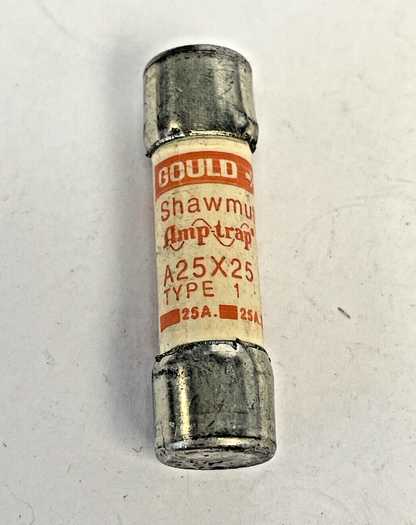 GOULD SHAWMUT *LOT OF 2* A25X25 AND *LOT OF 1* A25X7 - TYPE 1 AMP TRAP FUSES