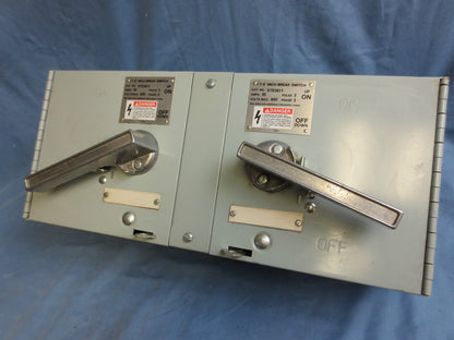 I-T-E SIEMENS V7E3611 VACU-BREAK PANELBOARD UNIT, 600VAC 30-30A 2-CIRCUIT SWITCH