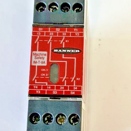 BANNER IM-T9A SAFETY RELAY 24VDC 250VAC 6A