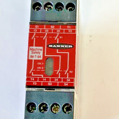 BANNER IM-T9A SAFETY RELAY 24VDC 250VAC 6A