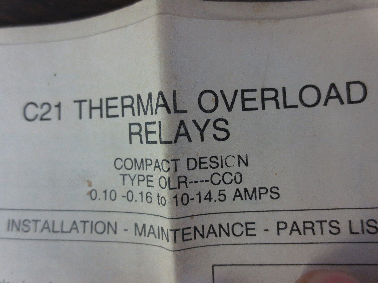 SIEMENS-ALLIS OLR0630CC0 THERMAL OVERLOAD RELAY 4.0A to 6.30A RANGE, NEW SURPLUS