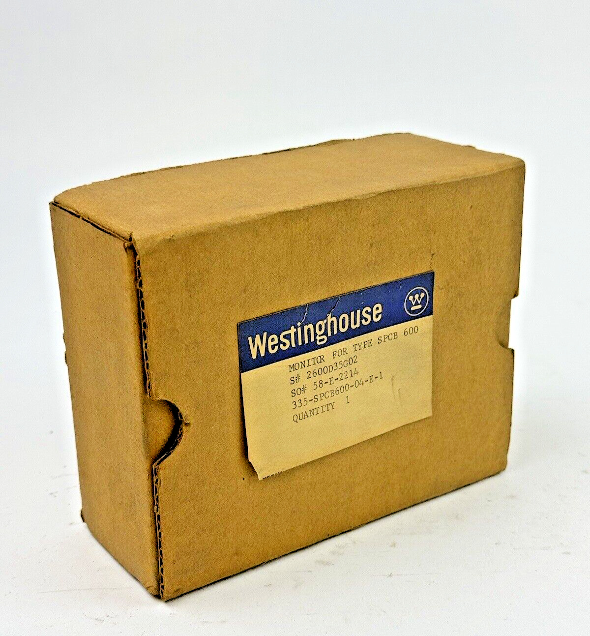WESTINGHOUSE - 2600D35G02 - MONITOR FOR TYPE SPCB 600 - 600 A/ 600VAC