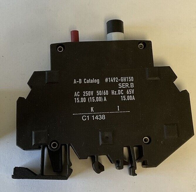 ALLEN BRADLEY 1492-GH150 MINIATURE CIRCUIT BREAKER 15A SER.B
