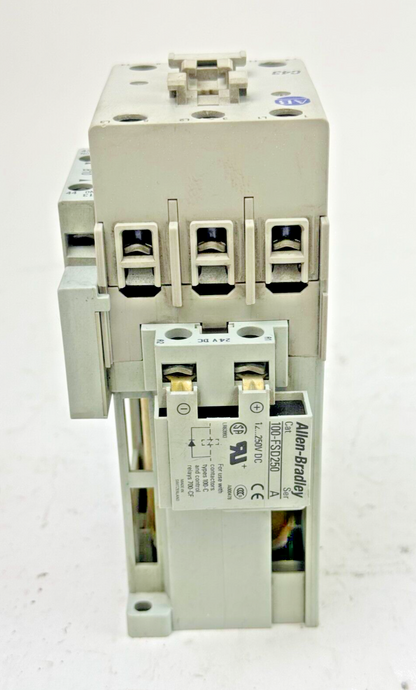 ALLEN-BRADLEY 100-C43Z*00 SER. A CONTACTOR W 24VDC COIL & 100-FSD250 & 100-S