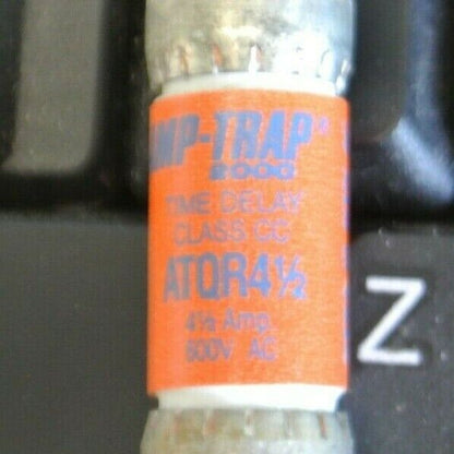 LOT of 2 / GOULD-SHAWMUT ATQR4-1/2 AMP-TRAP® FUSE / 4-1/2A / 600V / NEW SURPLUS