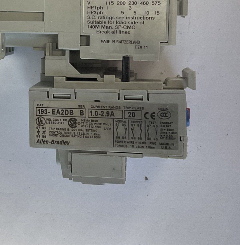 ALLEN BRADLEY 100-C16*10 SER.B W/193-EA2DB SER.B STARTER