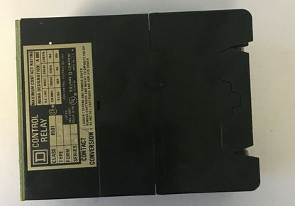 SQUARE D 8501 LO-80 AC MAGNETIC RELAY SER.A 120-60/110-50