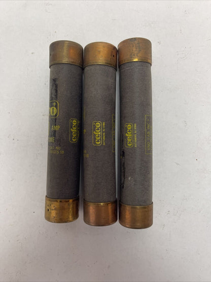 CEFCO 10KOTS50 10K ONE TIME FUSE 600VAC 50AMP CLASS H (LOT OF 3)