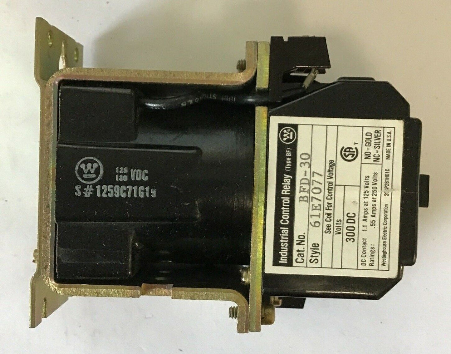 WESTINGHOUSE BFD-30 CONTROL RELAY 3 N.0. 300VDC