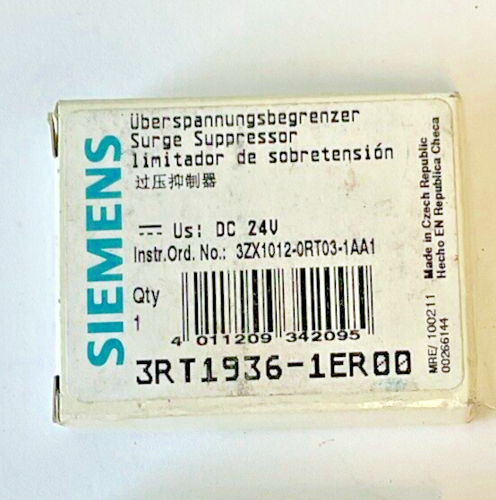 SIEMENS 3RT1936-1ER00 SURGE SUPPRESSOR 24VDC****LOTOF2****