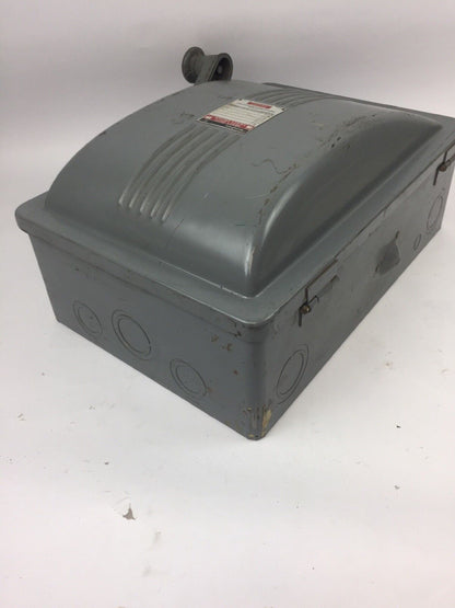 WESTINGHOUSE AHU363 HEAVY DUTY SAFETY SWITCH 600 VAC 100 AMP NEMA 1A
