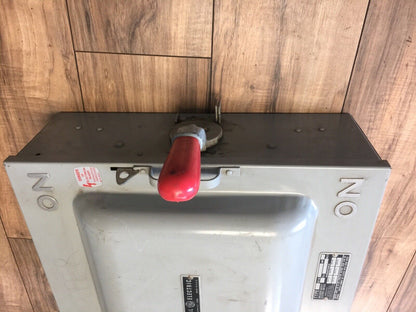 GE TC35323 TYPE HD ENCLOSED SAFETY ELECTRIC SWITCH 100A 240VAC 3P 7.5HP DOUBLE
