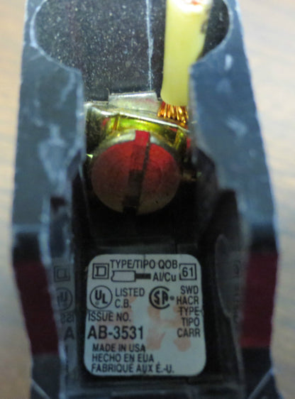 SQUARE D QOB120 20A 22kA 120/240V CIRCUIT BREAKER