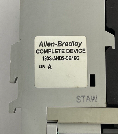 ALLEN BRADLEY 190S-AND2-CB16C COMBONATION STARTER SER.A