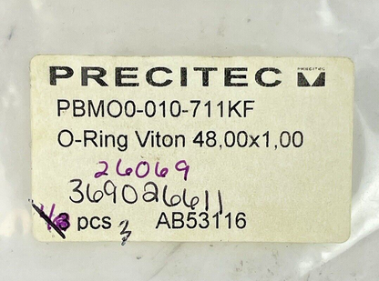 PRECITEC *LOT OF 3* - PBMO0-010-711KF - O-RING REPLACEMENT, O-RING VITON-AB53116