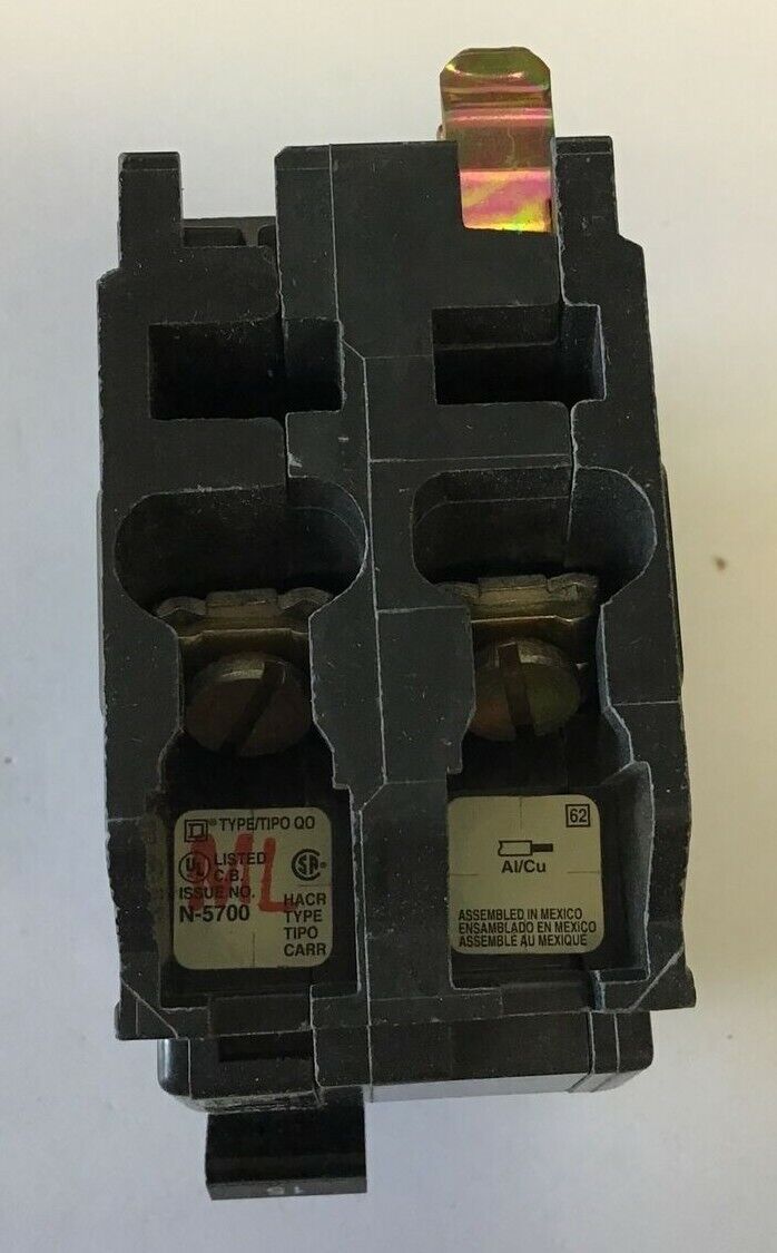 SQUARE D QO215H CIRCUIT BREAKER 15A 240VAC 50/60HZ 2POLE