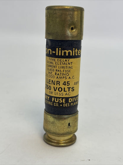 ECONOMY LENR 45 ECON-LIMITER TIME DELAY CLASS RK5 FUSE 45A 250VAC (BOX OF 10)