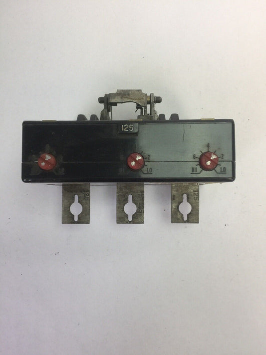 WESTINGHOUSE KA3125T 125A TRIP UNIT 3POLE MAG TRIP-ADJ 625-1250A