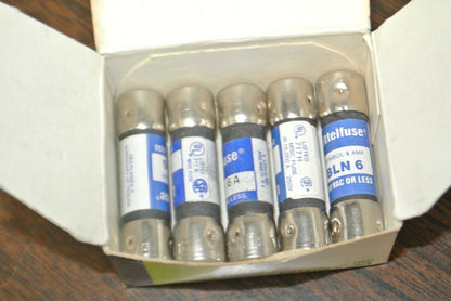 LOT of 5 / LITTELFUSE BLN6 FUSE 6A / 250V / NEW SURPLUS / BLN-6