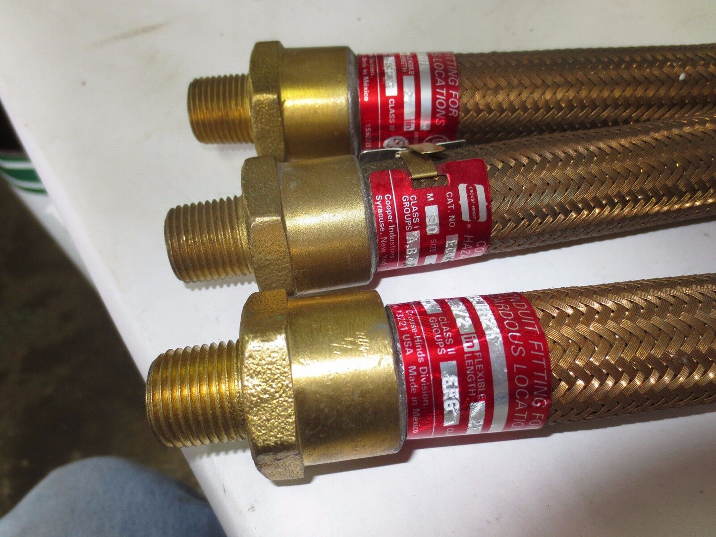 CROUSE-HINDS ECLK121 / ECGJH121 21" BRASS FLEX COUPLING DUST IGNITION-PROOF NEW