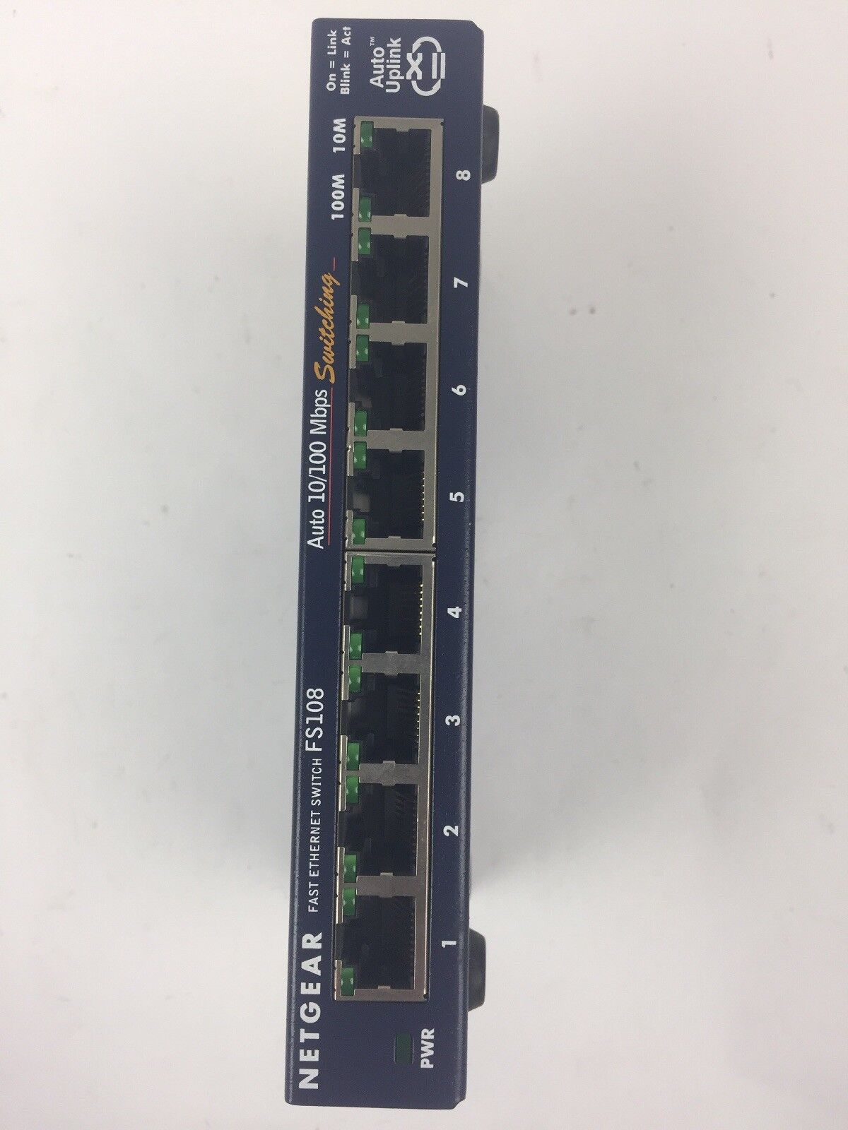 NETGEAR FS108 FAST ETHERNET SWITCH 10/100MBPS 8 PORT 12VDC 1.2A