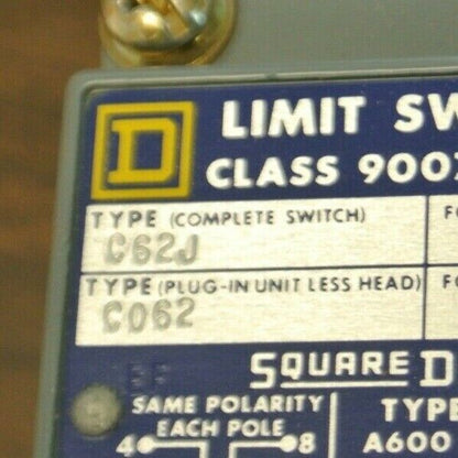 SQUARE D 9007 C62J MECHANICAL TURRET HEAD POSITION (LIMIT) SWITCH / NEW SURPLUS