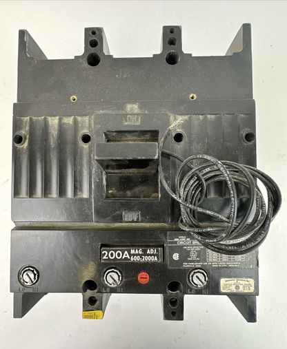 GE TJK426F000 CIRCUIT BREAKER 400A 2P 600VAC 250VDC 200A TRIP UNIT 48VDC SHUNT
