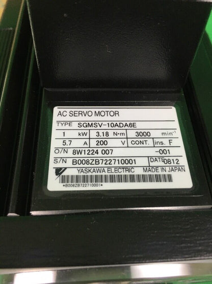 YASKAWA SGMSV-10ADA6E AC SERVO MOTOR 1KW 200V 5.7A