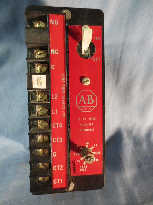 ALLEN-BRADLEY 1409-GOBD ARCING GROUND FAULT RELAY, Ser. A