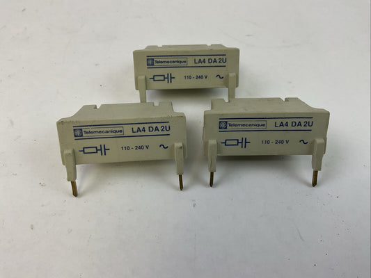 TELEMECANIQUE LA4 DA 2U RELAY SURPRESSOR 110-240VAC (LOT OF 3)