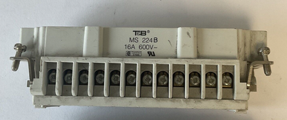 T&B MS224B 24PIN MALE TERMINAL PLUG 16A 600VAC  ***LOTOF2***