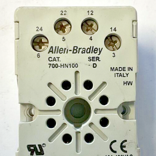 ALLEN BRADLEY 700-HN100 RELAY SOCKET SER.D 10A 300VAC***LOTOF11***