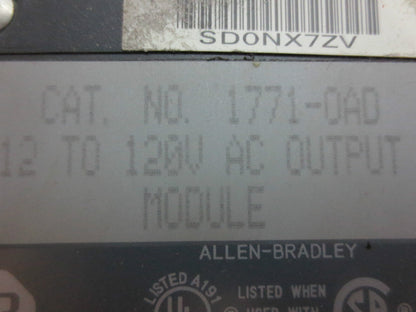 ALLEN-BRADLEY 1771-OAD OUTPUT MODULE - 12 to 120V AC