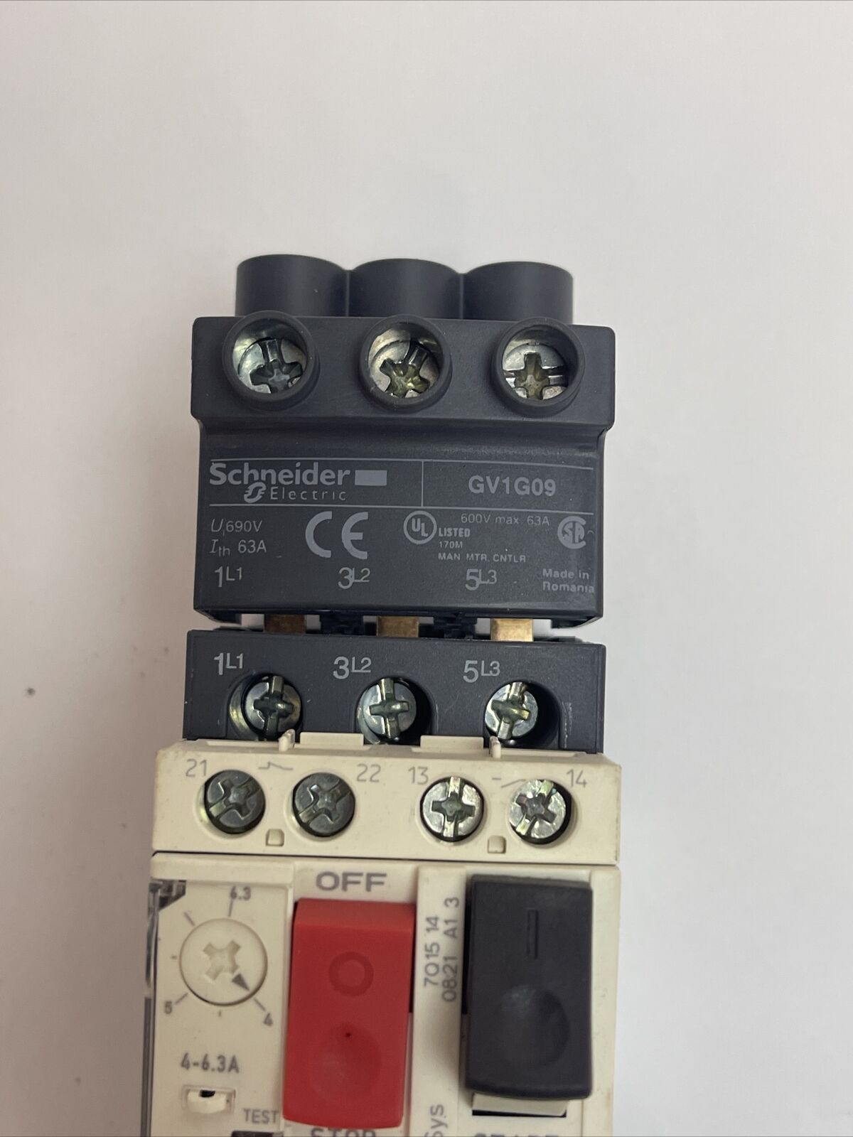 SCHNEIDER LC1 D09 BL CONTACTOR LAD4TBDL 24V GV2ME10 MANUAL MOTOR STARTER GV1G09