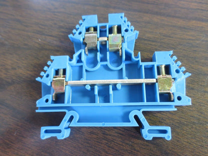 EURO TERMINAL BLOCKS - D4-2 (BLUE - 9 Pcs) + D4 (RED - 8 Pcs) - 17 Pcs TOTAL