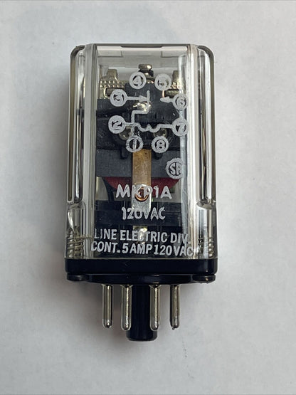 LINE ELECTRIC MKP1A RELAY CONT.5AMP 120VAC COIL 120VAC