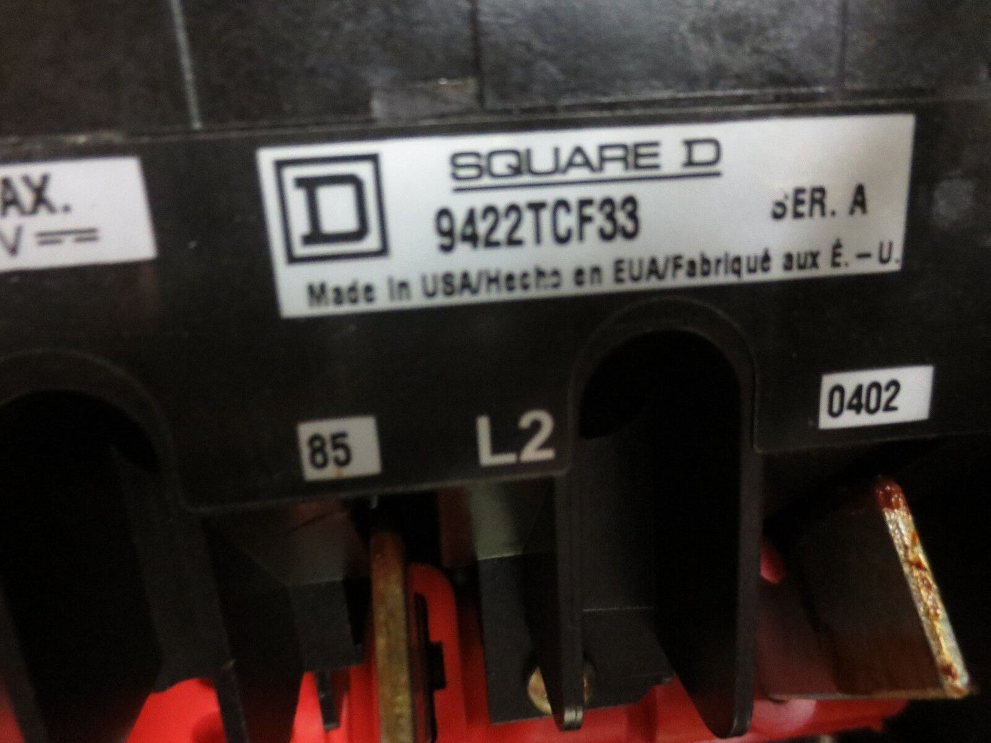 SQUARE D 8903SM011 LIGHTING CONTACTOR + 9422TCF33 = 8903SMG71V02CFR6X22