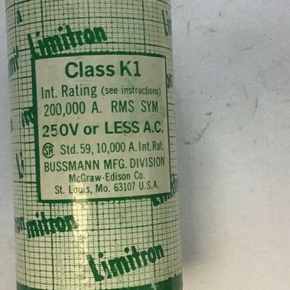 BUSSMANN KTN 200 FUSE FAST-ACTING 200A CLASS K1 250VAC