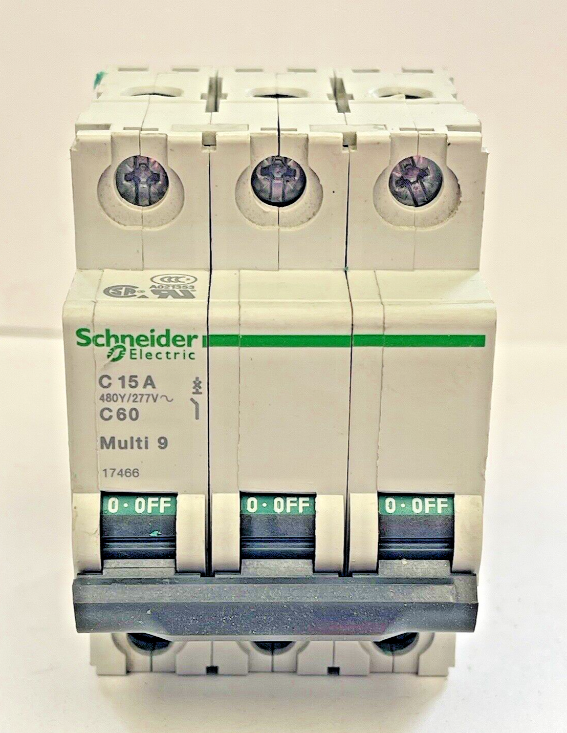 SCHNEIDER - 17466 - C 15 A - 480Y/ 277V, 15 A - MULTI 9 CIRCUIT BREAKER