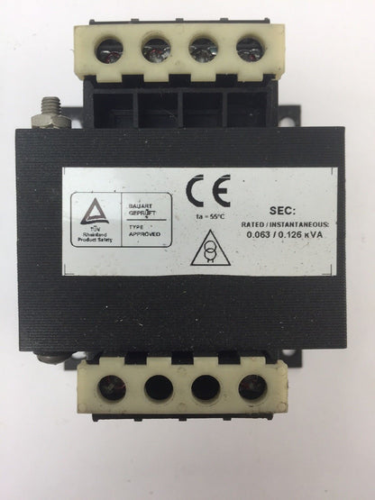 ALLEN BRADLEY 1497-A-BASX-0-N INDUSTRIAL CONTROL TRANSFORMWR 0.063 KVA 240/480V