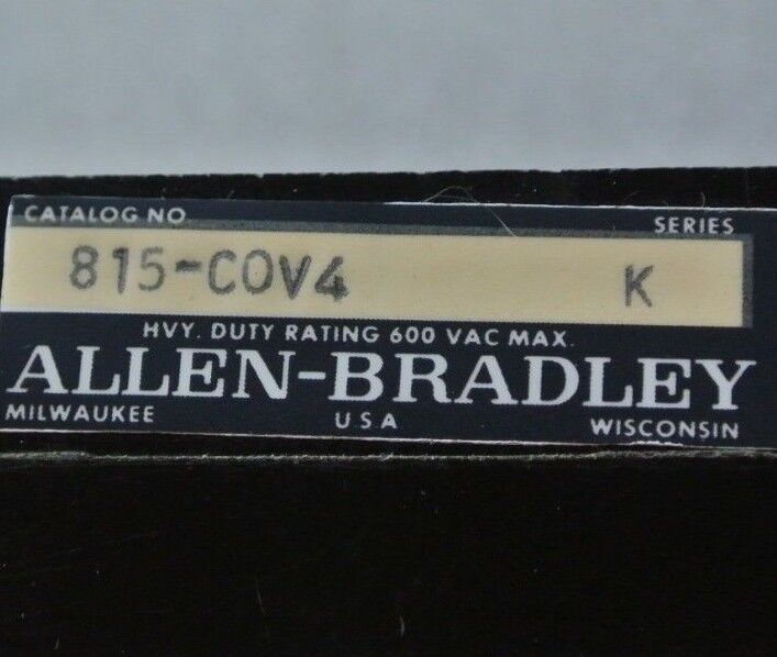 ALLEN-BRADLEY 815-COV4 SIZE 2 OVERLOAD RELAY PANEL, OPEN TYPE - NEW SURPLUS